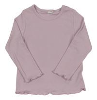 Lila rebrované tričko Shein