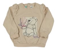 Béžová oversize mikina s medvídkem Pú Disney