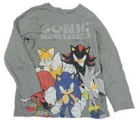 Sivé tričko so Sonicem