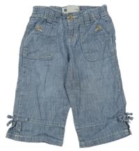 Modré plátenné capri nohavice GAP