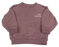 Fialovorůžová oversize mikina s nápisom John Lewis