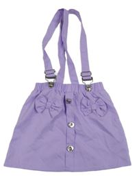 Lila sukňa s trakami a mašličkami Shein