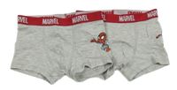 2x Šedé boxerky se Spider-manem zn H&M