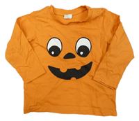 Oranžové tričko s tekvicou H&M