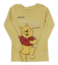 Žlté tričko s medvídkem Pú Primark