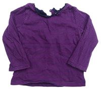 Purpurovo-tmavomodré pruhované tričko Next