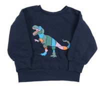 Tmavomodrá mikina s dinosaurom M&S