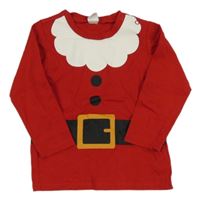Červeno-bílé vánoční triko - Santa H&M