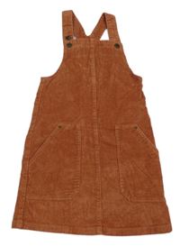 Medové manšestrové šaty George