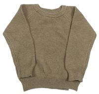 Kávový melírovaný sveter PRIMARK