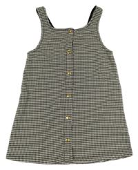 Černo-smetanové vzorované