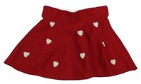 Červená sukňa so srdiečkami H&M