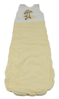 Žluto-bílý pruhovaný zateplený spací pytel s Tigrom Disney
