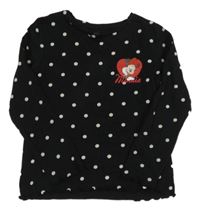 Čierno-biele bodkovaná é tričko s Minnie C&A