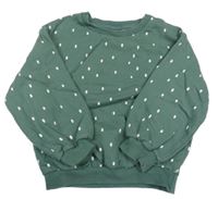 Kaki-biela vzorovaná oversize mikina little kids