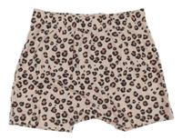 Svetloružové vzorované bavlnené kraťasy H&M