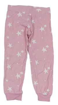 Růžové pyžamové kalhoty s hvězdičkami H&M
