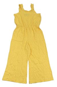 Žlutý vzorovaný culottes overal Primark