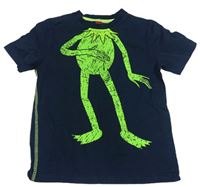 Tmavomodré tričko s potiskem - Muppets George