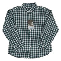 Nové - Tmavozeleno-bielo-tmavomodrá kockovaná košeľa zn. Rebel