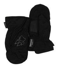 Černé šusťákové zimní palcové funkční rukavice zn. Jack Wolfskin