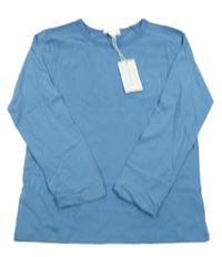 Nové - Modré tričko s vreckom Pumpkin patch