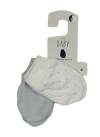 Nové - 2x rukavičky - bílé s hvězdami + světlemodré George