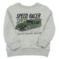 Svetlosivá melírovaná mikina s autom George