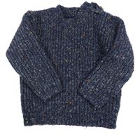 Tmavomodrý melírovaný svetr George