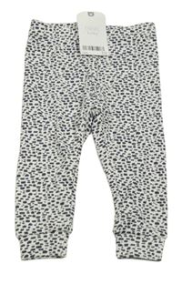 Nové - Smetanové vzorované žebrované lehké tepláky Next