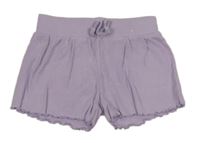 Lila žebrované bavlněné kraťasy Primark