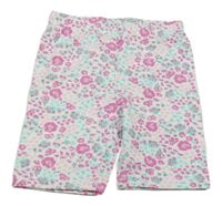 Bílé květované elastické kraťasy Kiki&Koko