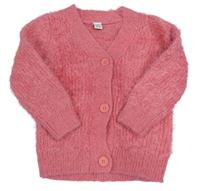 Ružový chlpatý prepínaci sveter Dopodopo