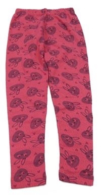 Fuchsiové bodkovaná é legíny s králikmi