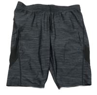 Antracitovo-černé melírované sportovní kraťasy