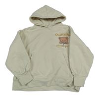 Béžová mikina s medvědem a kapucí Zara