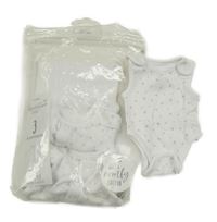 Nové - 3set - 2x biely overal s hvězdami + biele body