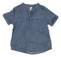 Tmavomodrá melírovaná polo košeľa LC Waikiki