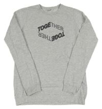 Šedá melírovaná lehká mikina s nápisem LC Waikiki