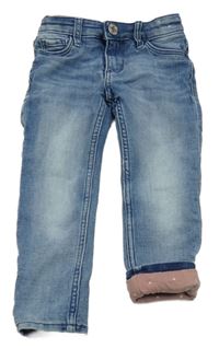Modré podšité skinny rifle H&M