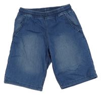 Modré teplákové riflové kraťasy H&M
