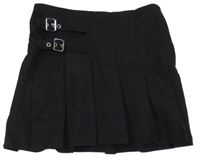 Čierna skladaná sukňa s přezkami H&M