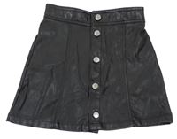 Čierna koženková prepínaci sukňa H&M