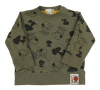 Khaki mikina so Snoopym H&M
