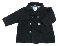 Antracitový vlněný zateplený kabátek Old Navy