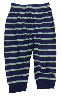Tmavomodro-modré pruhované pyžamové nohavice Primark