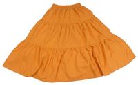 Oranžová ľahká maxi sukňa Shein
