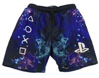 Fialovo-černé plážové kraťasy s PlayStation Primark
