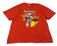 Červené tričko s Pokémony 