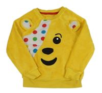 Žltá plyšová mikina s Pudsey George